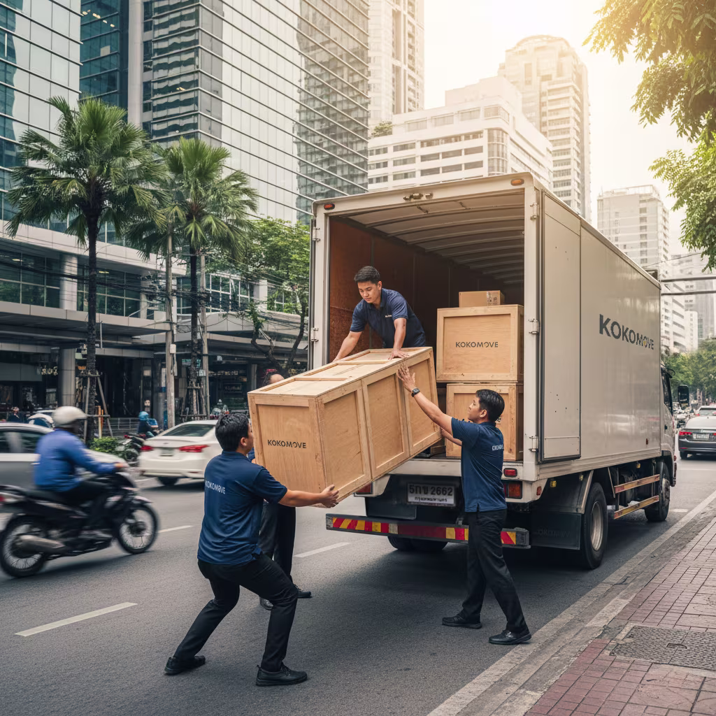 KokoMove team providing international moving services in Bangkok